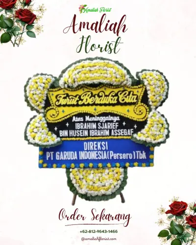 Papan Bunga Duka di Kembang Kuning